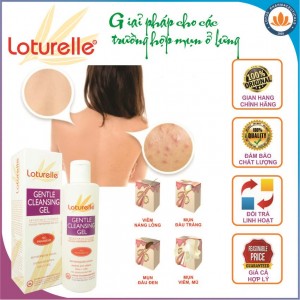 [FREESHIP + QUÀ 49K] Loturelle Gentle Cleansing Gel – Gel tắm dịu êm cho da nhạy cảm, hương thơm bền lâu, hiệu quả cho trường hợp mụn trứng cá ở lưng được Bác sỹ Da liễu khuyên dùng – Tặng cream chống nhiễm khuẩn da trị giá 49K